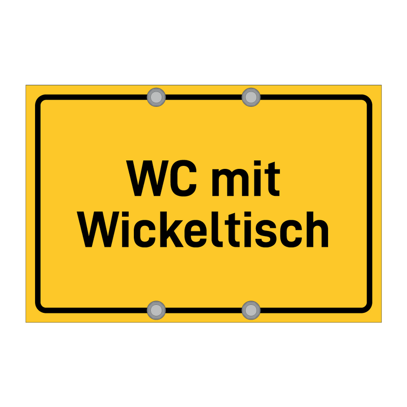 WC mit Wickeltisch