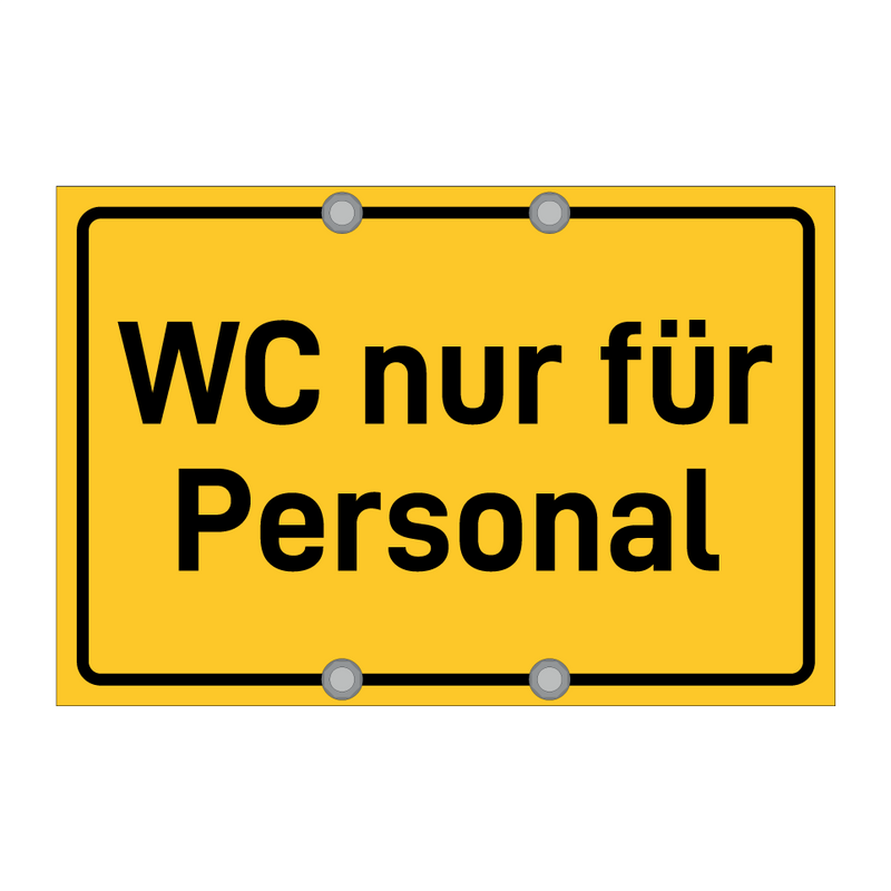 WC nur für Personal