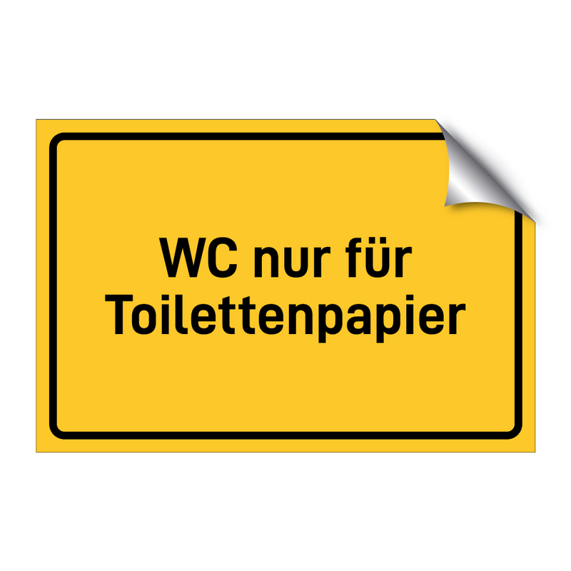 WC nur für Toilettenpapier