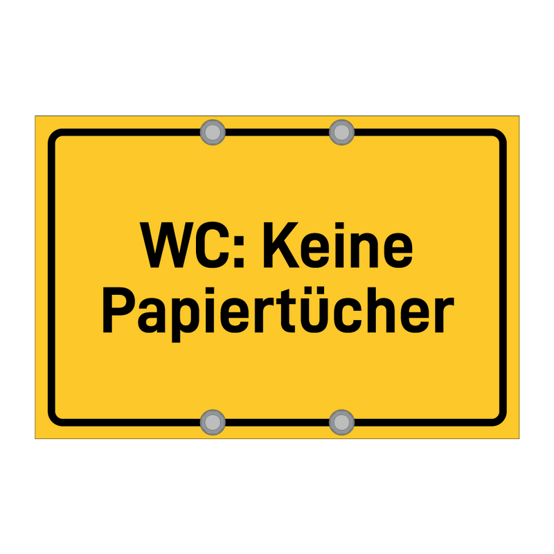 WC: Keine Papiertücher