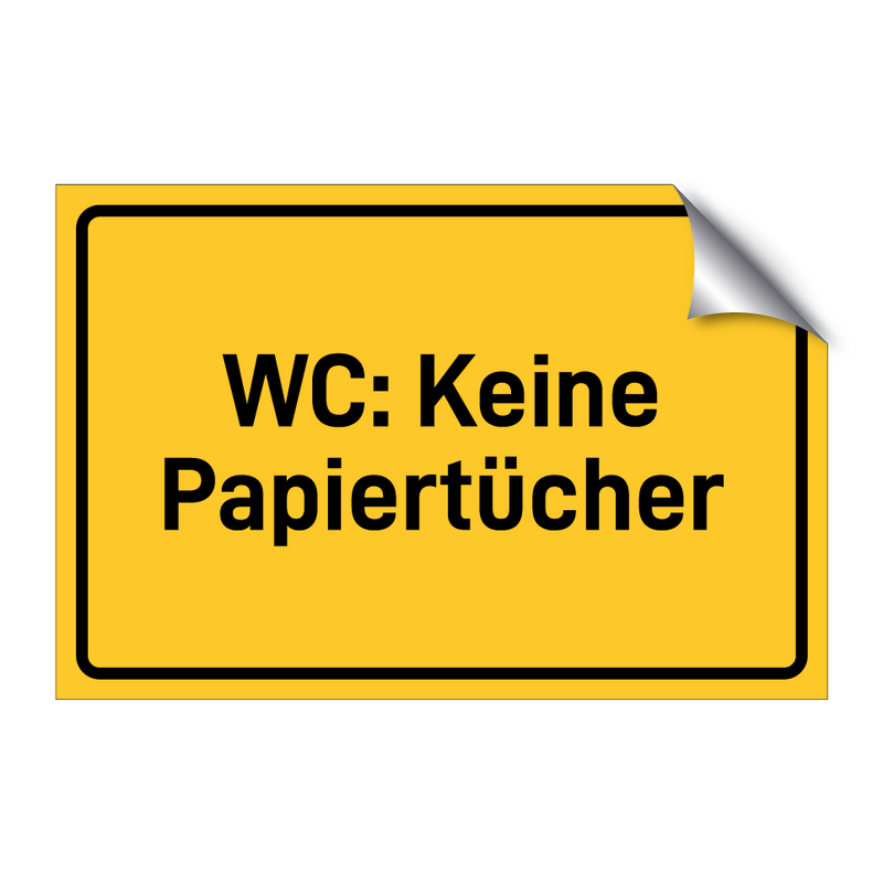 WC: Keine Papiertücher