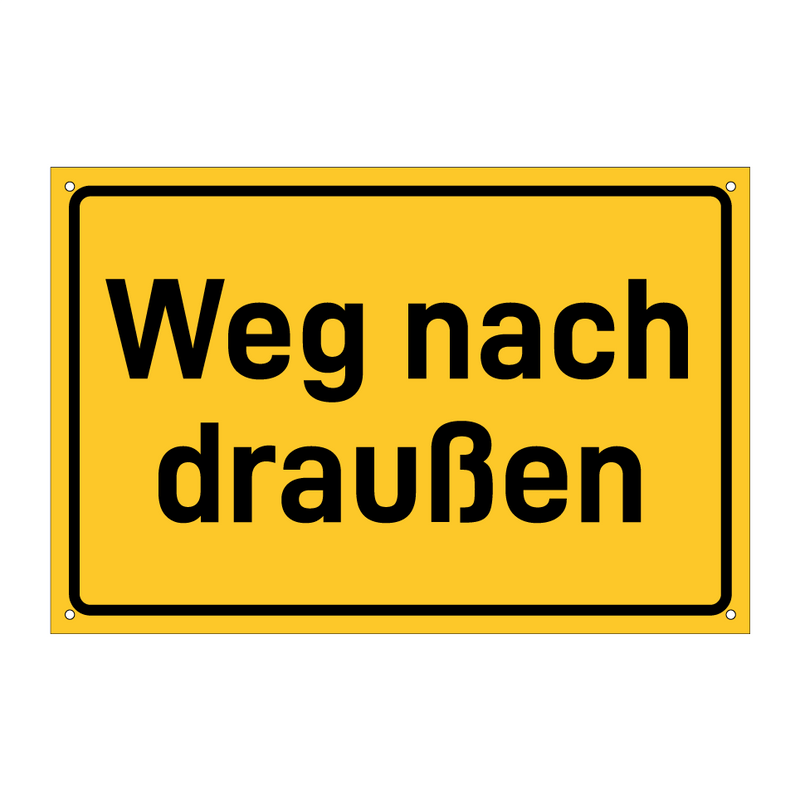 Weg nach draußen