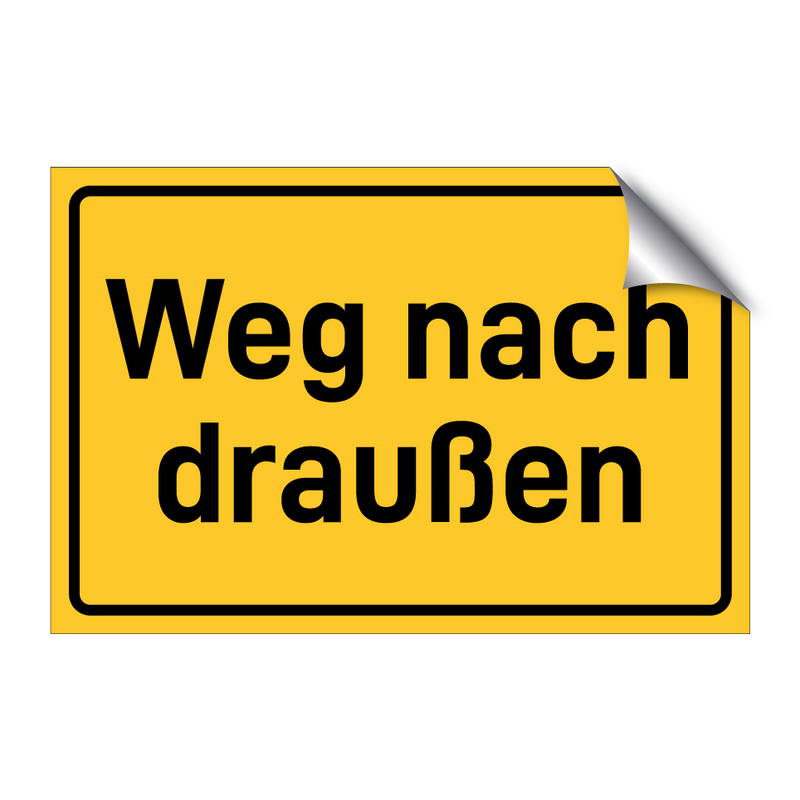 Weg nach draußen