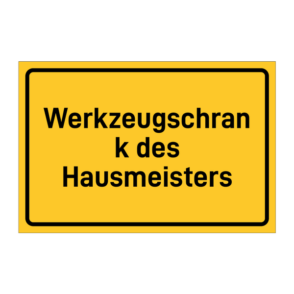 Werkzeugschrank des Hausmeisters