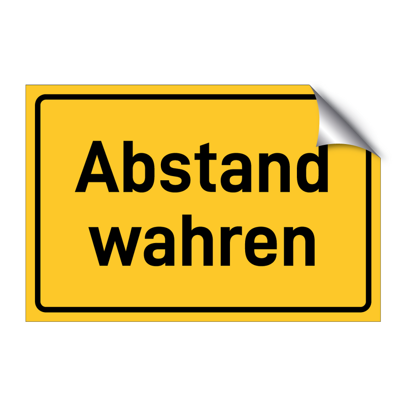 Abstand wahren & Abstand wahren & Abstand wahren & Abstand wahren