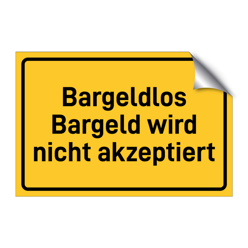 Bargeldlos Bargeld wird nicht akzeptiert & Bargeldlos Bargeld wird nicht akzeptiert