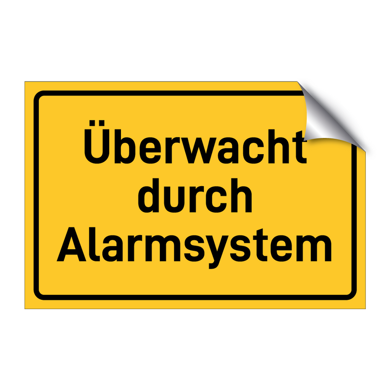 Überwacht durch Alarmsystem