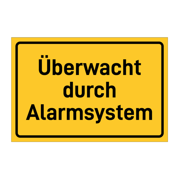 Überwacht durch Alarmsystem