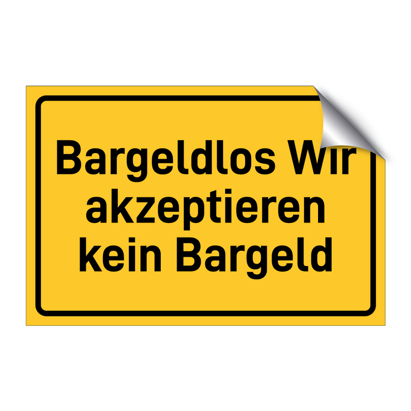 Bargeldlos Wir akzeptieren kein Bargeld & Bargeldlos Wir akzeptieren kein Bargeld