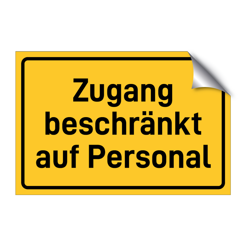 Zugang beschränkt auf Personal