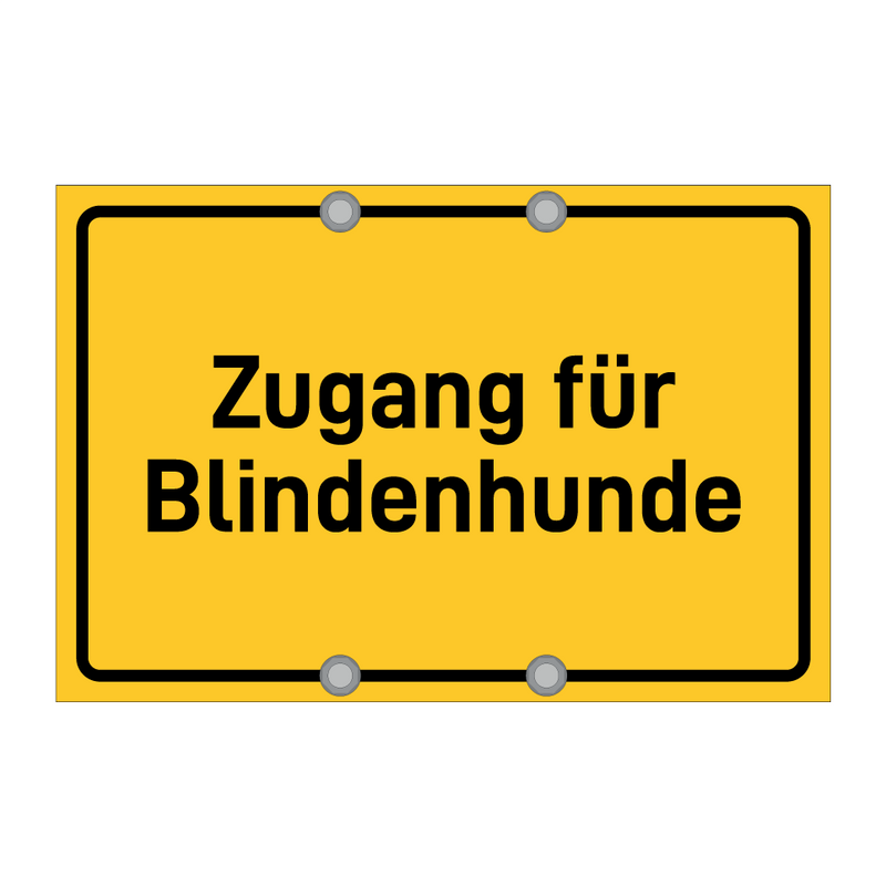 Zugang für Blindenhunde