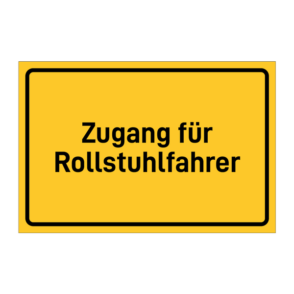 Zugang für Rollstuhlfahrer