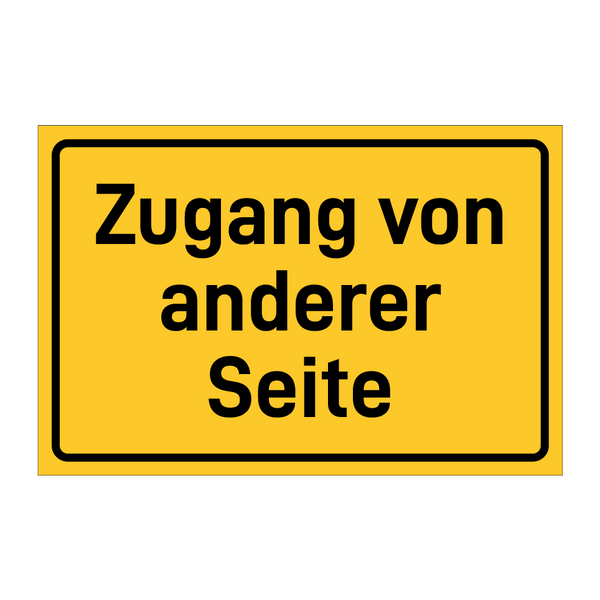 Zugang von anderer Seite