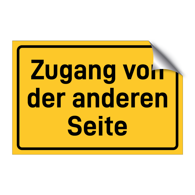 Zugang von der anderen Seite