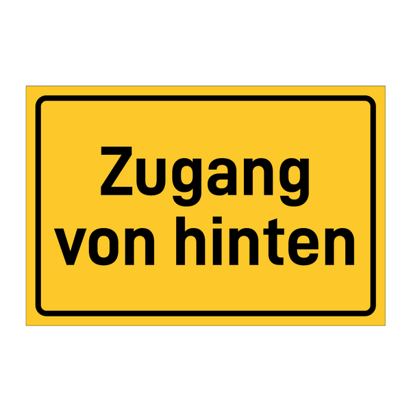 Zugang von hinten