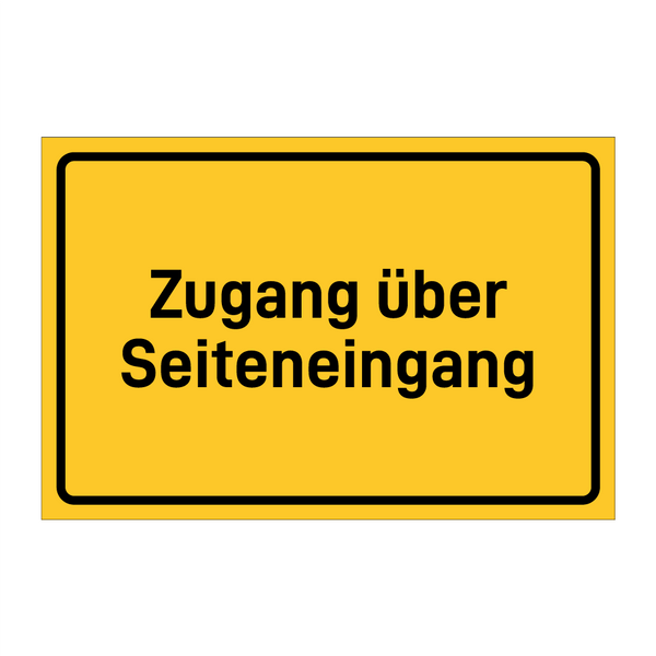 Zugang über Seiteneingang