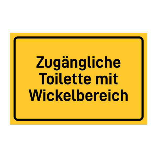 Zugängliche Toilette mit Wickelbereich