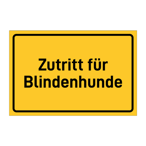 Zutritt für Blindenhunde