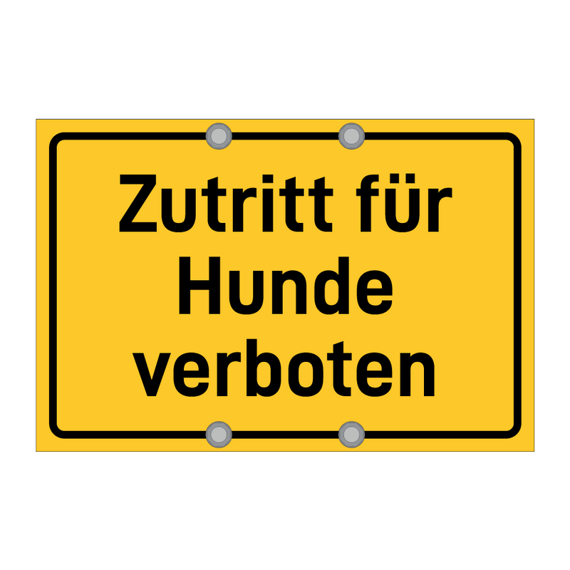 Zutritt für Hunde verboten