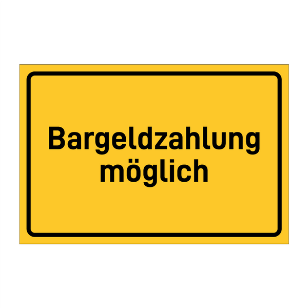 Bargeldzahlung möglich & Bargeldzahlung möglich & Bargeldzahlung möglich