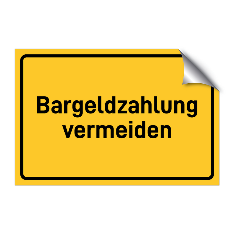 Bargeldzahlung vermeiden & Bargeldzahlung vermeiden & Bargeldzahlung vermeiden