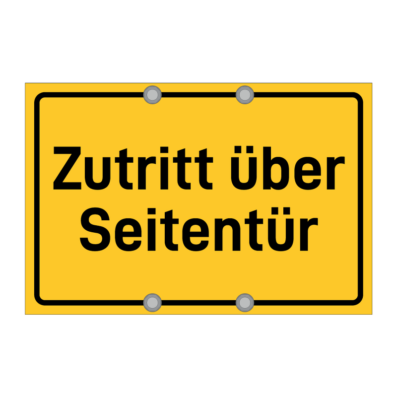 Zutritt über Seitentür