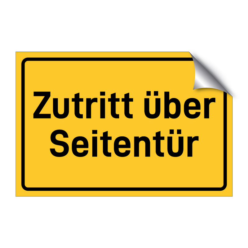 Zutritt über Seitentür