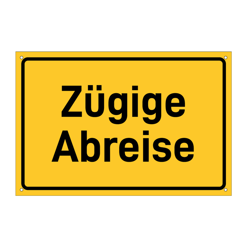 Zügige Abreise