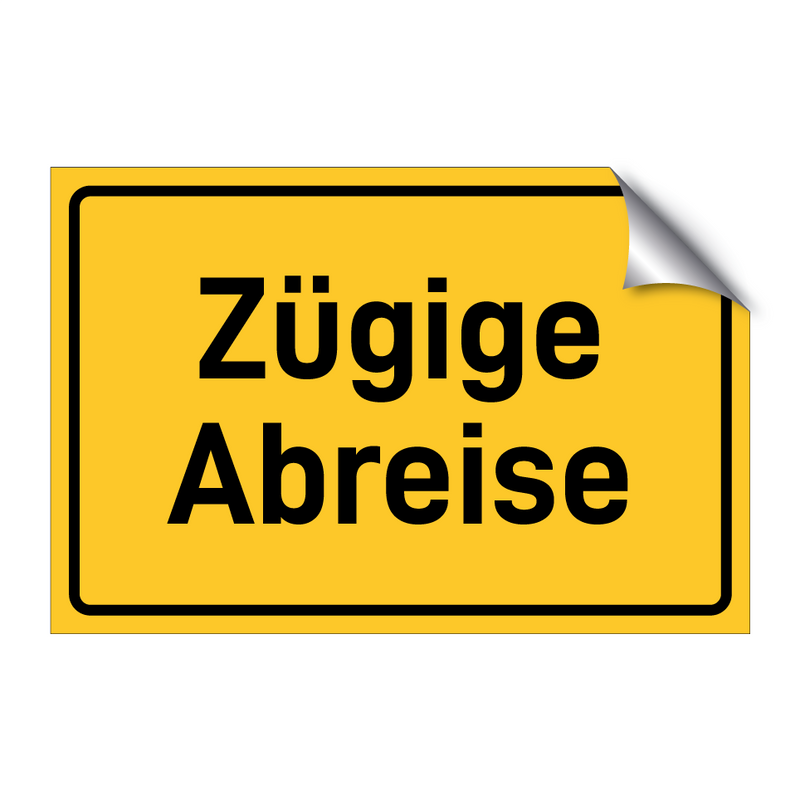 Zügige Abreise