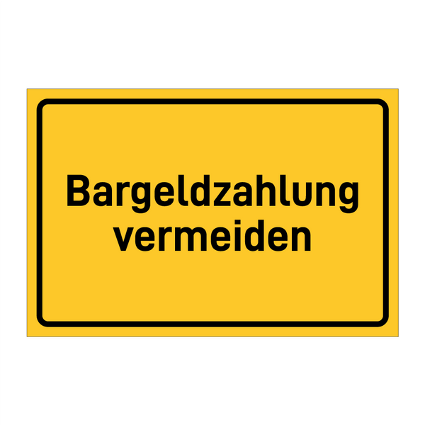 Bargeldzahlung vermeiden & Bargeldzahlung vermeiden & Bargeldzahlung vermeiden