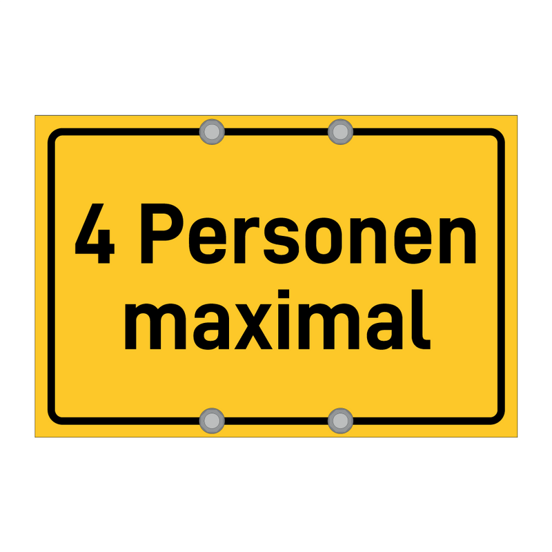 4 Personen maximal