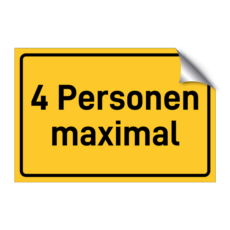 4 Personen maximal