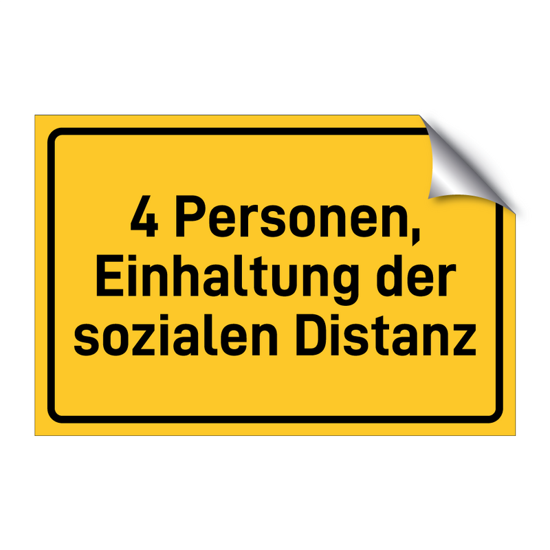 4 Personen, Einhaltung der sozialen Distanz & 4 Personen, Einhaltung der sozialen Distanz