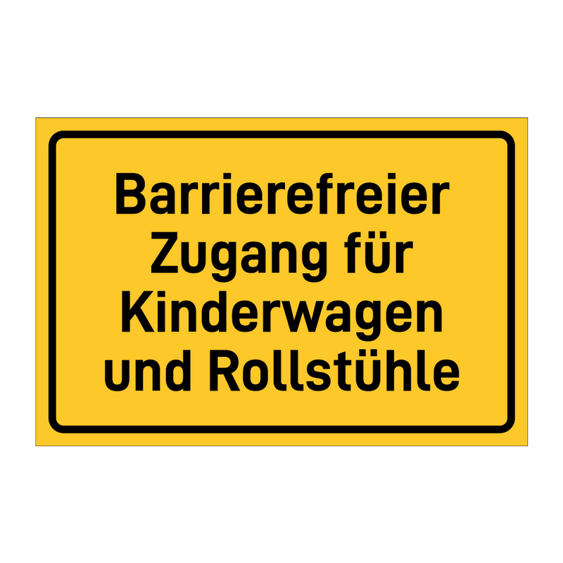 Barrierefreier Zugang für Kinderwagen und Rollstühle