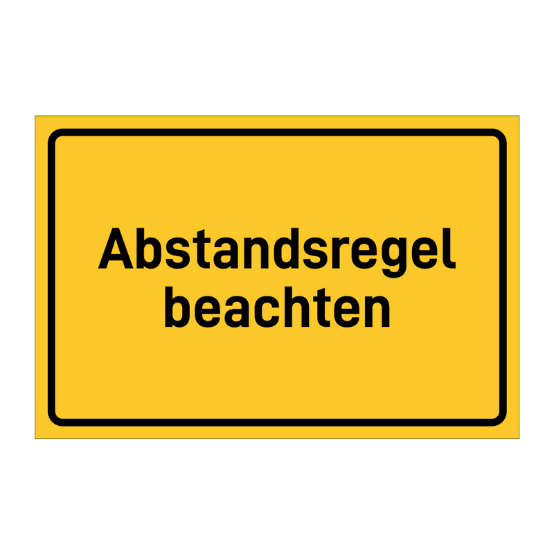 Abstandsregel beachten & Abstandsregel beachten & Abstandsregel beachten & Abstandsregel beachten