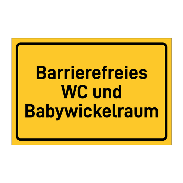 Barrierefreies WC und Babywickelraum & Barrierefreies WC und Babywickelraum