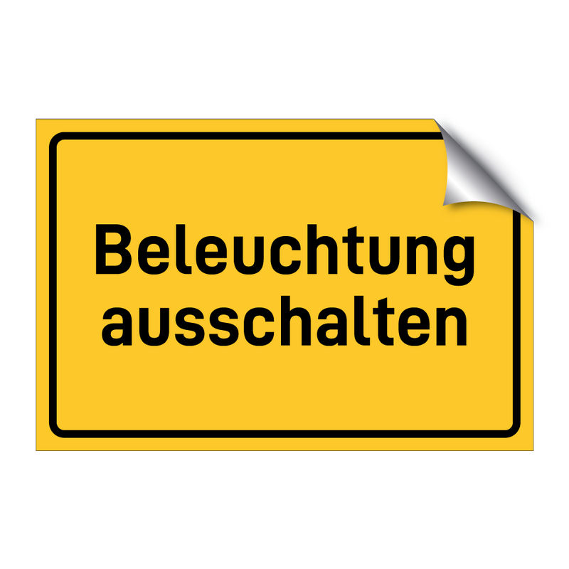 Beleuchtung ausschalten & Beleuchtung ausschalten & Beleuchtung ausschalten