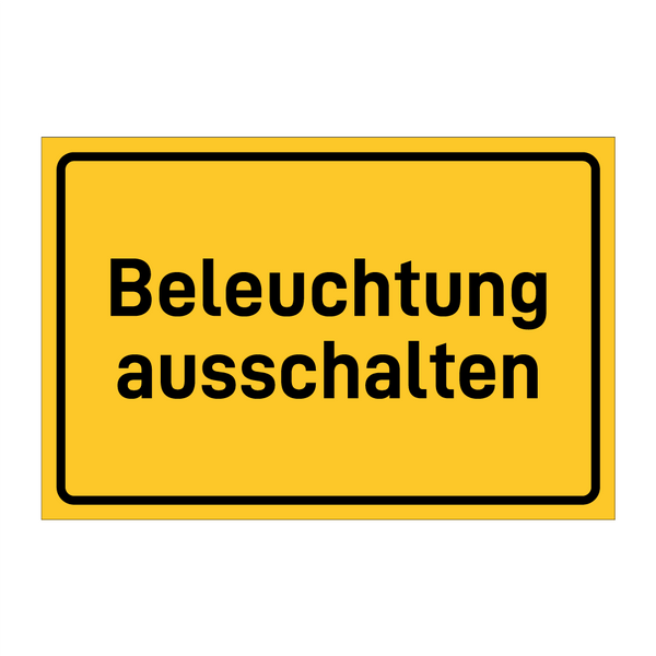 Beleuchtung ausschalten & Beleuchtung ausschalten & Beleuchtung ausschalten