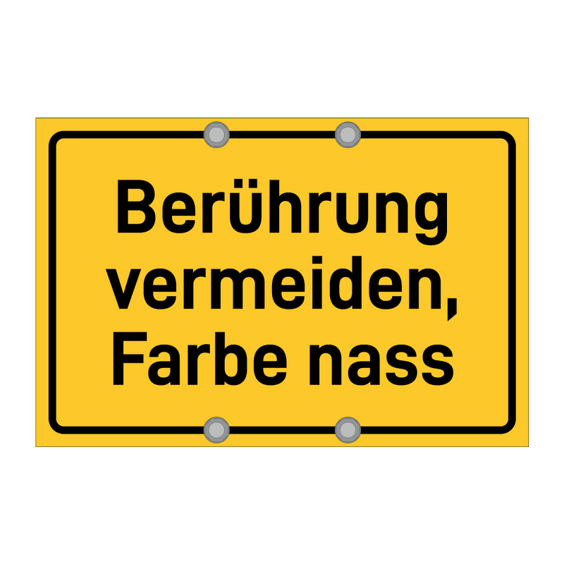 Berührung vermeiden, Farbe nass & Berührung vermeiden, Farbe nass