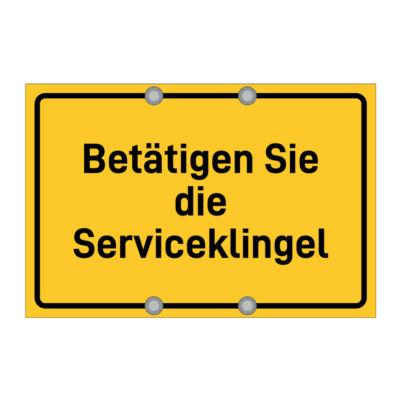 Betätigen Sie die Serviceklingel & Betätigen Sie die Serviceklingel