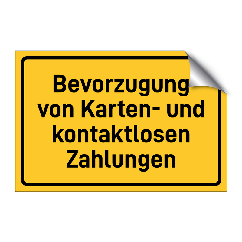 Bevorzugung von Karten- und kontaktlosen Zahlungen