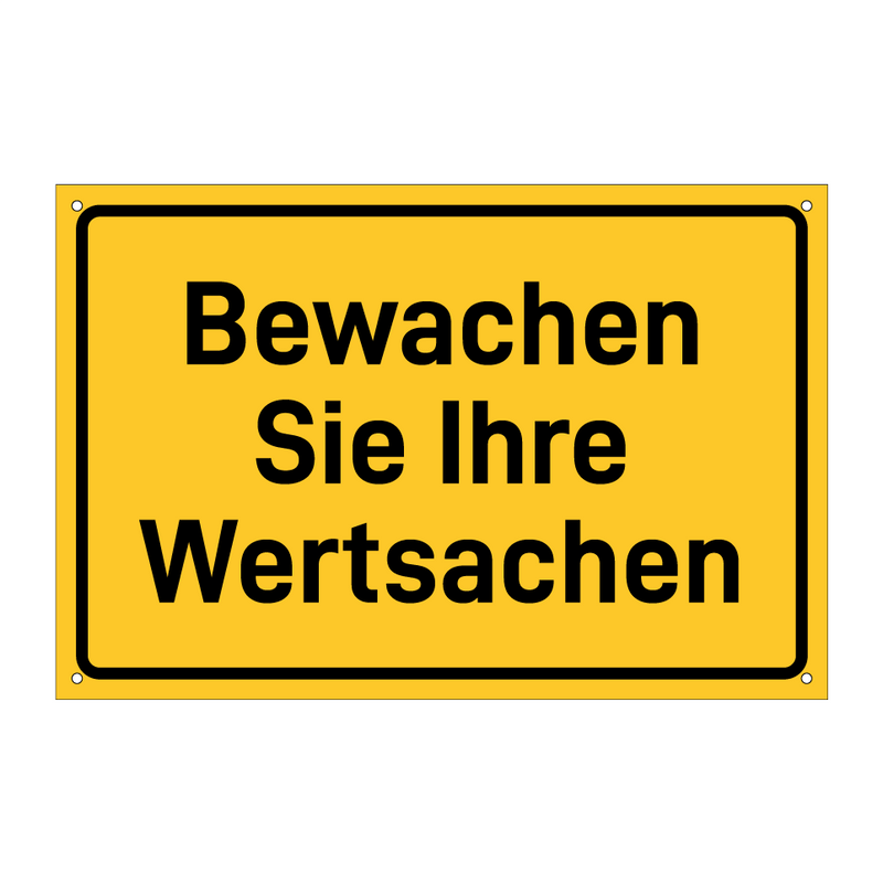 Bewachen Sie Ihre Wertsachen & Bewachen Sie Ihre Wertsachen & Bewachen Sie Ihre Wertsachen