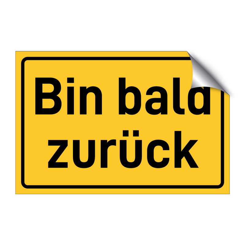 Bin bald zurück & Bin bald zurück & Bin bald zurück & Bin bald zurück