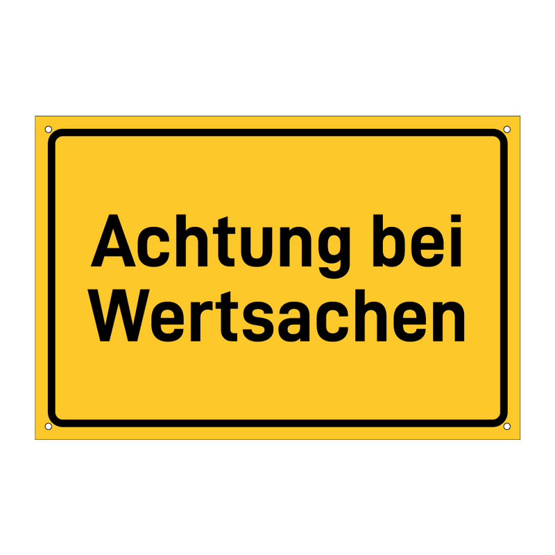 Achtung bei Wertsachen & Achtung bei Wertsachen & Achtung bei Wertsachen & Achtung bei Wertsachen