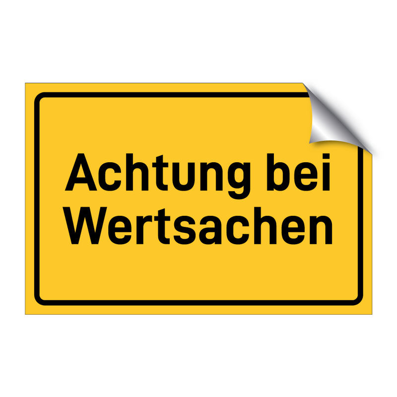 Achtung bei Wertsachen & Achtung bei Wertsachen & Achtung bei Wertsachen & Achtung bei Wertsachen