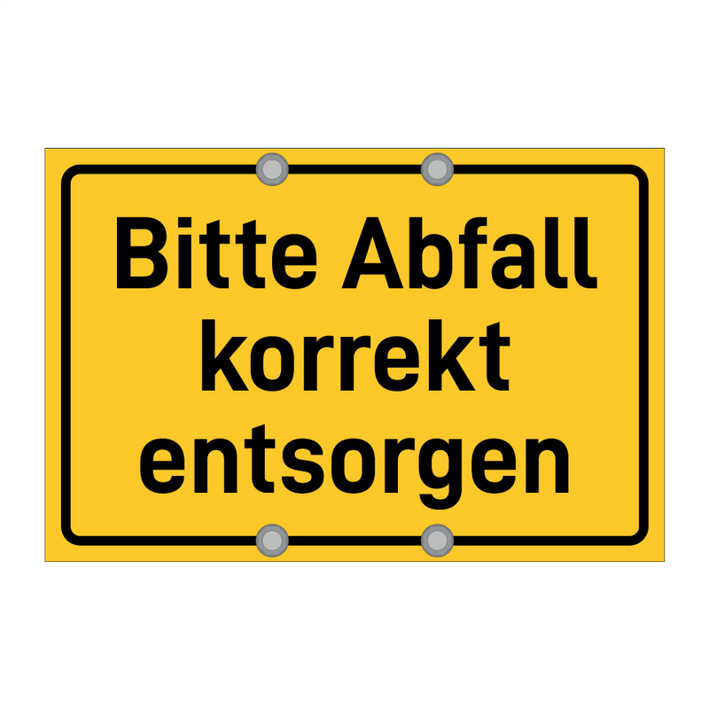 Bitte Abfall korrekt entsorgen & Bitte Abfall korrekt entsorgen & Bitte Abfall korrekt entsorgen