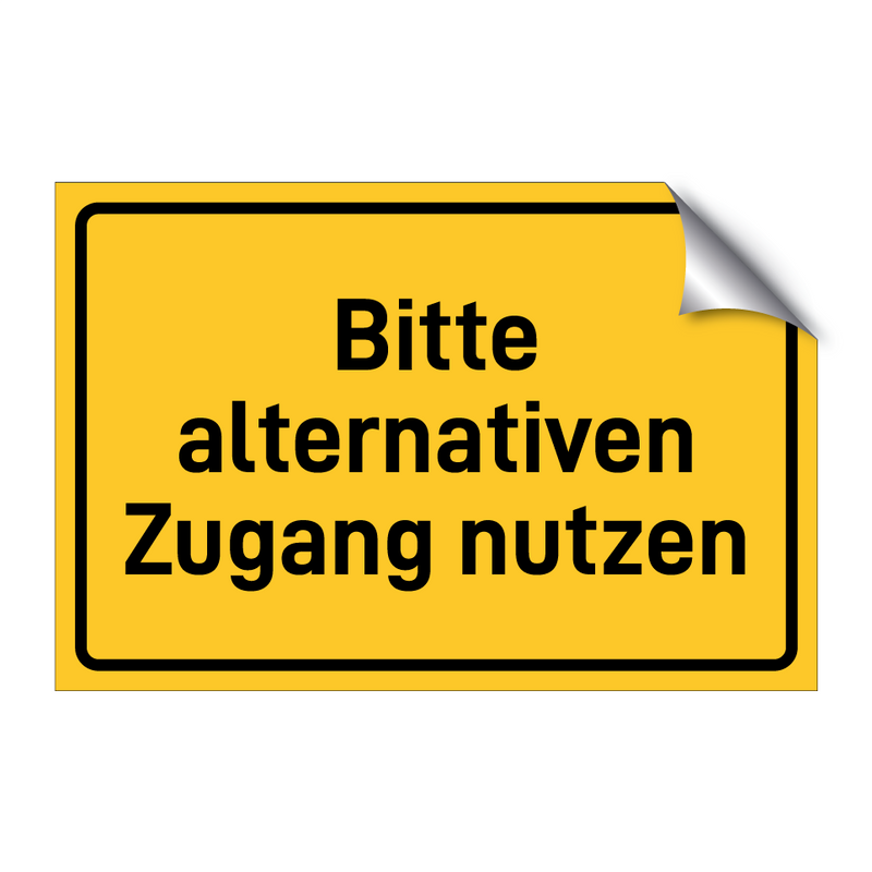 Bitte alternativen Zugang nutzen & Bitte alternativen Zugang nutzen