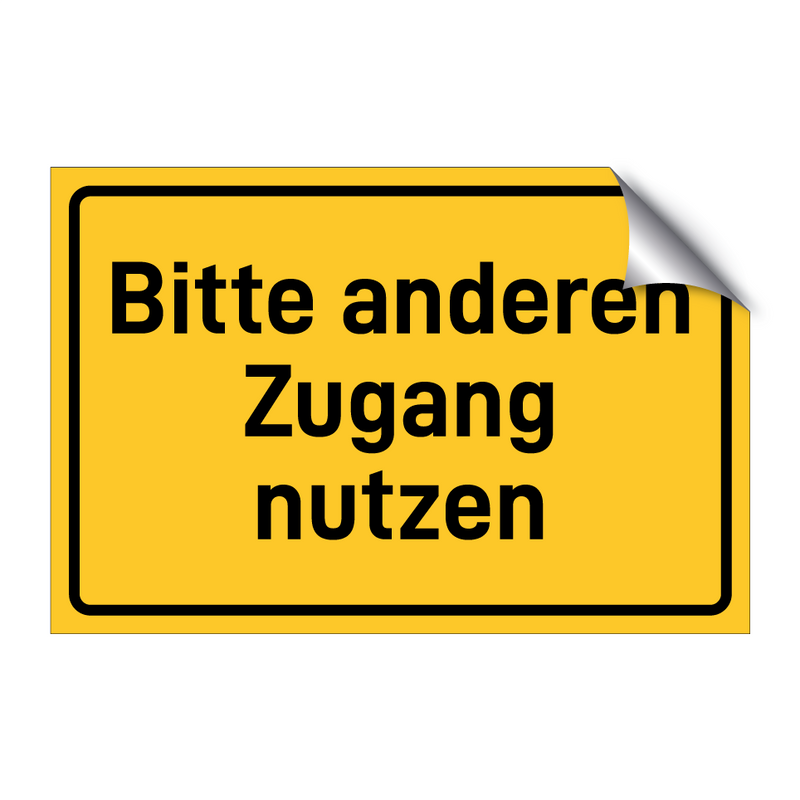 Bitte anderen Zugang nutzen & Bitte anderen Zugang nutzen & Bitte anderen Zugang nutzen