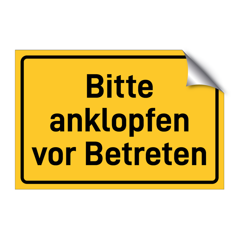 Bitte anklopfen vor Betreten & Bitte anklopfen vor Betreten & Bitte anklopfen vor Betreten