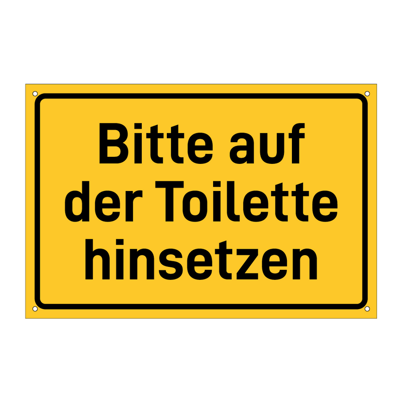 Bitte auf der Toilette hinsetzen & Bitte auf der Toilette hinsetzen